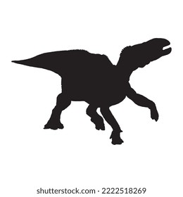 Iguanodon Dinosaur Vector Illustration Silhouette
