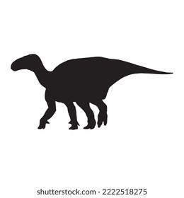 Iguanodon Dinosaur Vector Illustration Silhouette
