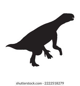 Iguanodon Dinosaur Vector Illustration Silhouette
