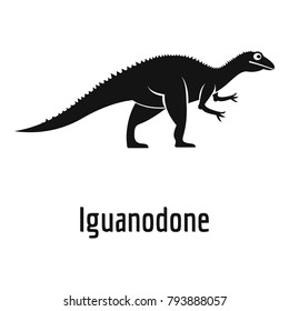 Iguanodone icon. Simple illustration of iguanodone vector icon for web.