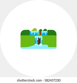 Iguassu Falls vector icon
