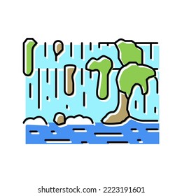 iguazu falls color icon vector. iguazu falls sign. isolated symbol illustration