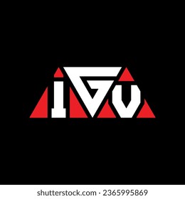 IGV triangle letter logo design with triangle shape. IGV triangle logo design monogram. IGV triangle vector logo template with red color. IGV triangular logo Simple, Elegant, and Luxurious design.