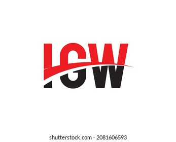 IGW Letter Initial Logo Design Vektorgrafik