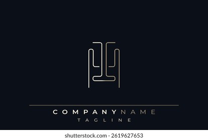 IH Abstract Line Style Logo. Minimalist Design Featuring the Letters I and H Abstract Line Style