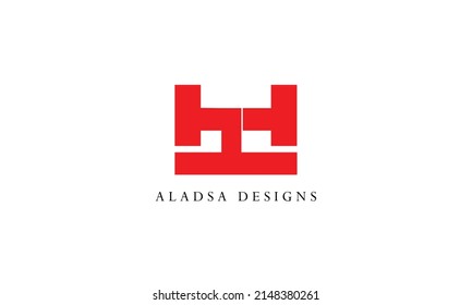 IH HI Abstract initial monogram letter alphabet logo design