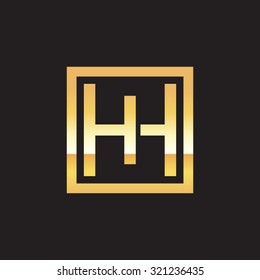 IH HI initial company, golden square frame