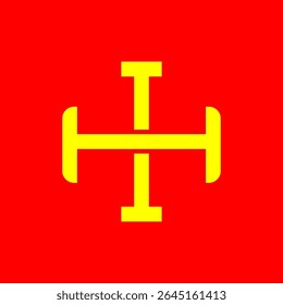 IH or HI monogram logos overlapping