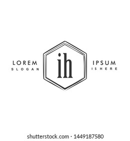IH Initial beauty monogram logo vector