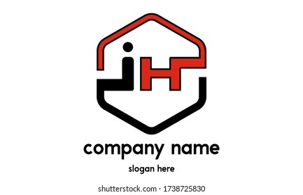 IH Anfangsbuchstabe Modernes Logo Design Vektor Illustration Logo-Typ.