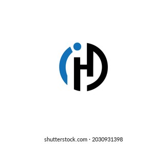 IH Letter Logo Design Creative Modern Vector.