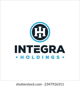 ih logo design vector template