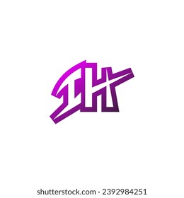 IH Premium-Emblem-Logo-Erstunterstützung und Design-Konzept für Gaming