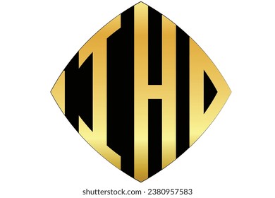 IHD, HD, IH, logo. Abstract initial monogram letter alphabet logo design