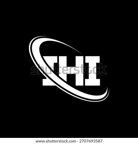 IHI logo. IHI letter. IHI letter logo design. Initials IHI logo linked with circle and uppercase monogram logo. IHI-typography for technology, business and real estate brand.