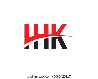 IHK Letra, Ilustración del vector de diseño del logotipo inicial