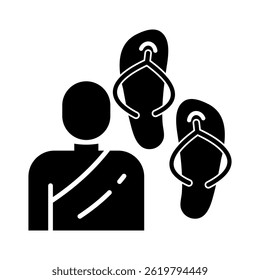 Ihram Sandals Icon Element For Design