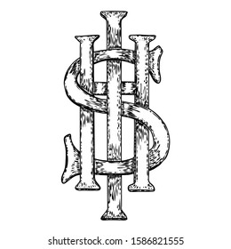 Ihs Ancient Medieval Christogram Christian Monogram Stock Vector ...