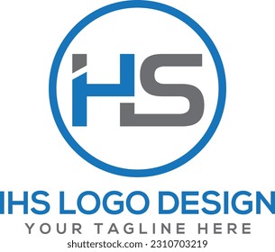 IHS Letter Logo Design in vector file free download