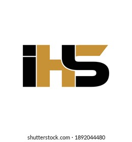IHS-Buchstaben-Monogramm-Logo-Design, Vektorgrafik
