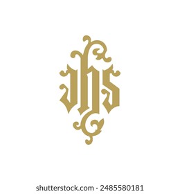 IHS Monogramm-Logo 2, Design-Vektorgrafik-Symbol des Gottes Jesus Christus.	