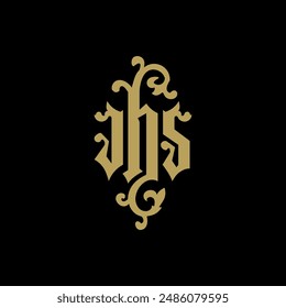 IHS monogram logo, god jesus christ design vector symbol on white background.	