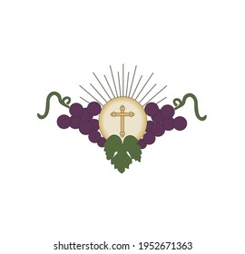 IHS SYMBOLS OF THE CATHOLIC CHURCH, WITH CROSSES DECORATED FOR SACRED DRESSES