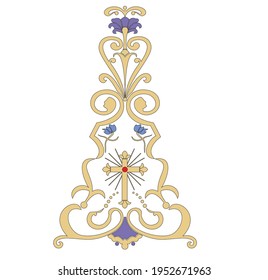 IHS SYMBOLS OF THE CATHOLIC CHURCH, WITH CROSSES DECORATED FOR SACRED DRESSES
