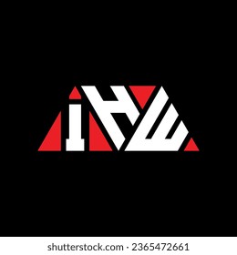 Diseño del logotipo de la letra triangular IHW con forma triangular. Monograma de diseño del logotipo del triángulo IHW. Plantilla de logotipo vectorial de triángulo IHW con color rojo. IHW logotipo triangular Diseño sencillo, elegante y lujoso.