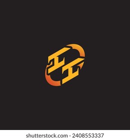 II combination letter unique initials logo esport for gaming team, youtube, twitch