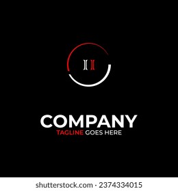 II plantilla de diseño de logotipo de letras modernas creativas
