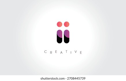 Logo Abstractas de degradado II con Formas redondeadas creativas