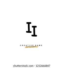 I I II Initial abstract logo concept vector