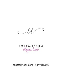 II Initial beauty monogram logo vector