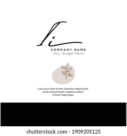 I I II Initial letter handwriting and signature logo. Beauty vector initial logo .Fashion, boutique, floral and botanical