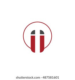 ii initial letter linked lowercase logo. i and i vector template design.