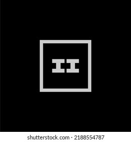 II initial monogram logo with creative square style design