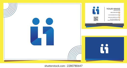 ii leadership peoples business Logo with premium business card .eps
