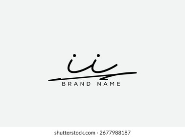 II carta elegante cursiva beleza caligrafia logotipo.