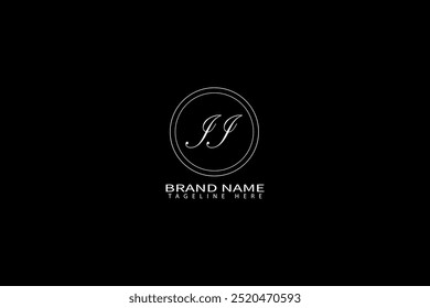 II letra logotipo criativo design. II design exclusivo. II letra logotipo design em fundo preto