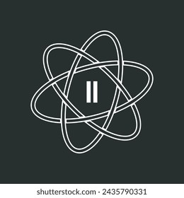 Diseño del logotipo de la letra II sobre fondo blanco. Logotipo II. Icono de logotipo de Monogram con iniciales creativas. II diseño de letra