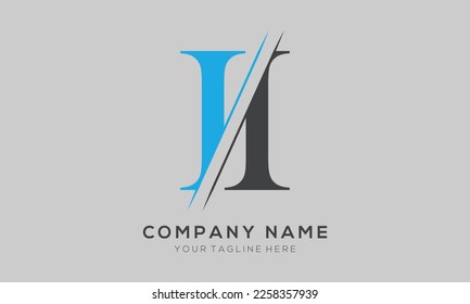 II Buchstaben Logo Design Template Elemente. Ich zeige ein Vektorlogo.