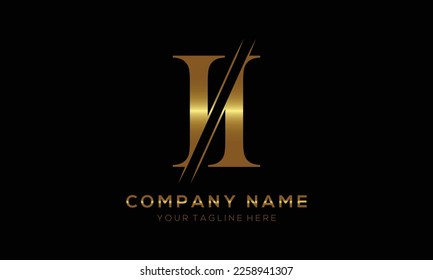 II elementos de plantilla de diseño del logotipo de letras. Logotipo vectorial de letra II.