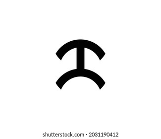 I and ii letter logo design vector template