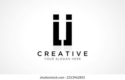 II Letter Logo Design Vector Template. Alphabet Initial Letter II Logo Design With Glossy Reflection Business Illustration.