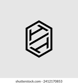 II line geometric monogram with high quality professional design that will print well