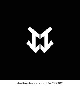 ii logo monogram with shield shape design template