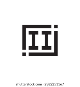 II minimalist geometric symbol logo in high quality professional design that will print well across any print media
