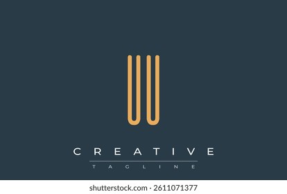 II Minimalistic Line Art Logo Design with Abstract Lettering. Abstract minimalistic logo design featuring a sleek line art style.
