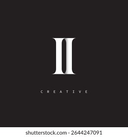 II Monogram Logo Minimal Elegant Letter mark for Luxury, Fashion   Creative Brands	
